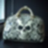 Intricate design of the skull overnight bag showcasing its unique patterns