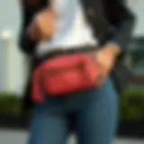 Contemporary Small Waist Purse Design A stylish small waist purse featuring contemporary design elements.