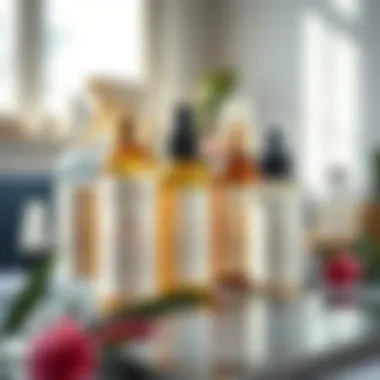 Assorted Natural Facial Care Formulations in Spray Bottles Assorted natural facial care formulations in spray bottles