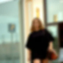 Elegant black tunic dress styled with accessories