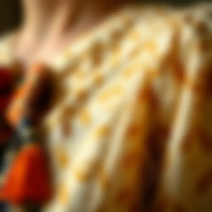 Detailed View of Luxurious Fabric Choices Close-up of intricate fabric patterns and textures