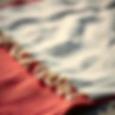 Sustainable Materials in Beach Mats Close-up of eco-friendly materials used in portable beach mats.