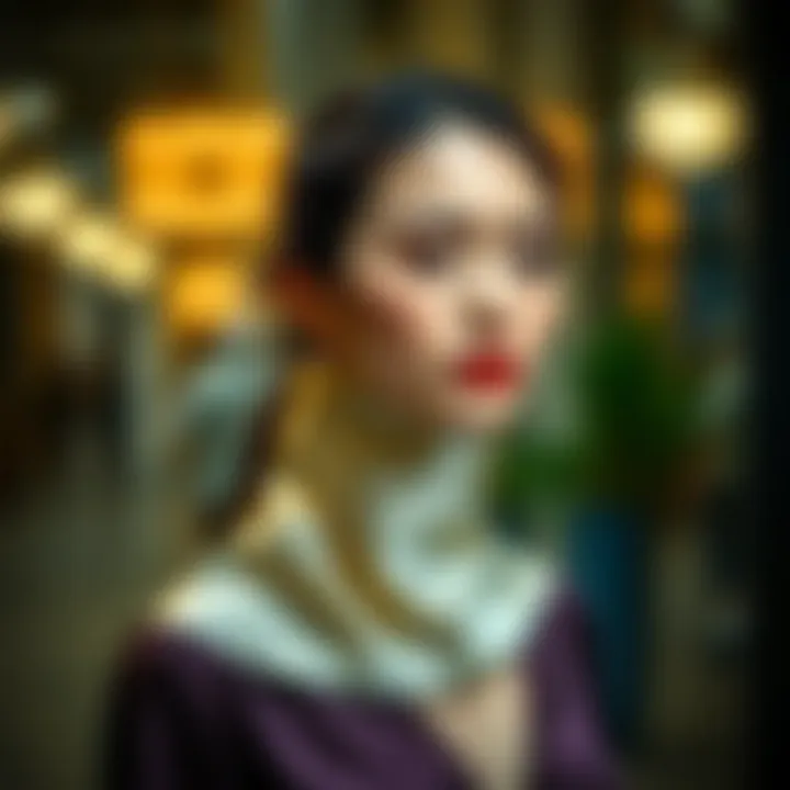 Fashionable Accessories: Silky Neck Gaiters Elegant display of silky neck gaiters as fashionable accessories