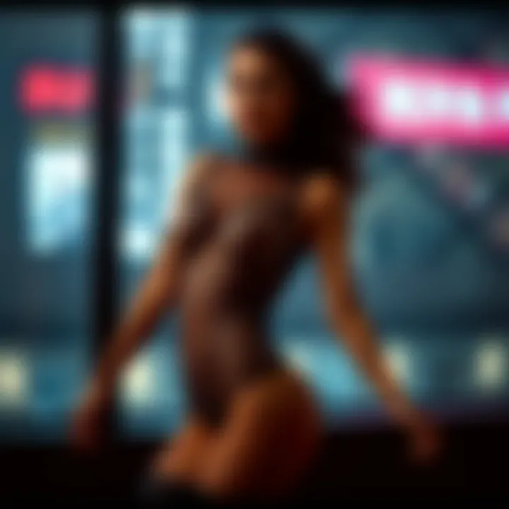 Fashion Forward: Artistic Showcase of the Bodysuit An artistic interpretation of the wide fishnet bodysuit in a modern fashion showcase.