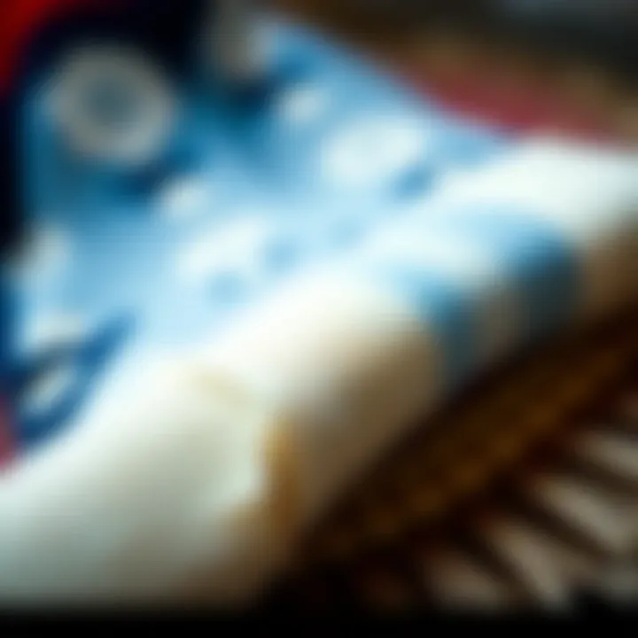 Close-up of sustainable materials used in anime sock production