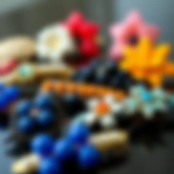 Stylish Barrette Collection A collection of vibrant and stylish barrette clips arranged aesthetically