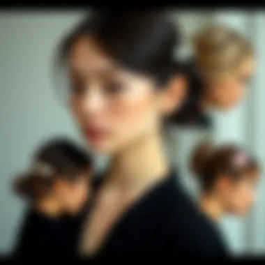 Versatile Hairstyle Inspirations A model wearing various barrette clips in different hairstyles, emphasizing versatility