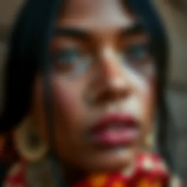 Cultural significance of nose rings represented through symbolic art
