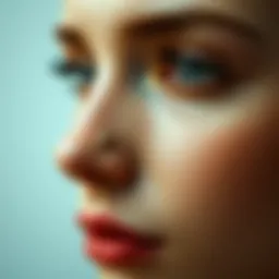 Elegant silver thin nose ring showcased on a minimalist background