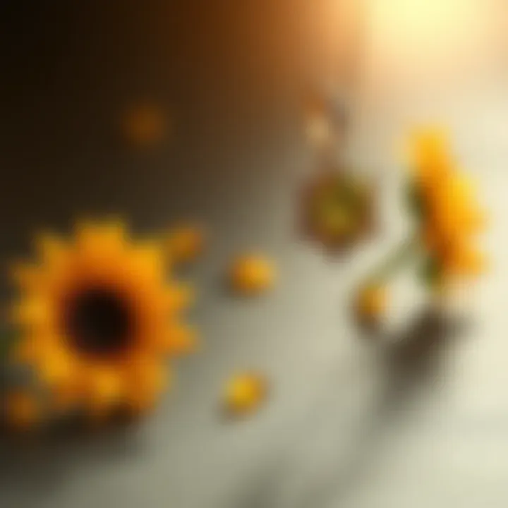 Intricate Sunflower Jewelry Designs Elegant sunflower jewelry showcasing intricate designs