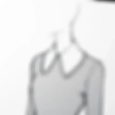 Fashion sketch illustrating contemporary turn down collar design