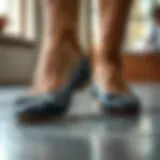 Elegant wide width ballet flats showcasing intricate design details.