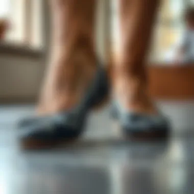 Elegant wide width ballet flats showcasing intricate design details.