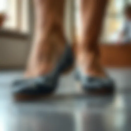 Elegant wide width ballet flats showcasing intricate design details.