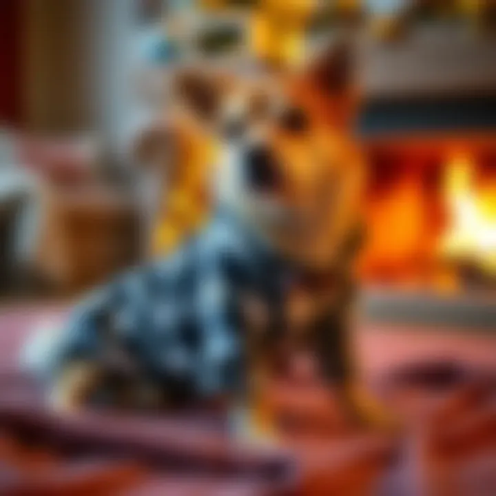 Cozy winter dog pajamas in a soft fabric