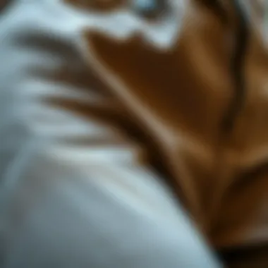 Close-up of sustainable fabric used in biker shorts