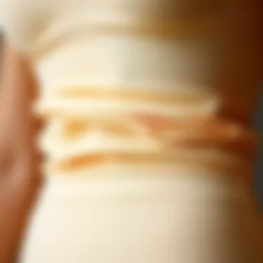 Fabric Texture of Faja Body Shapers A close-up of the fabric of a faja body shaper showcasing its texture