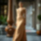 Elegant fitted maxi dress showcasing contemporary design