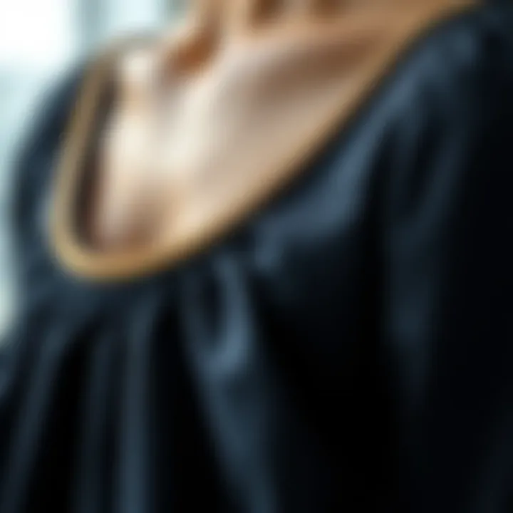 The Elegance of Flexible Trims in Contemporary Design Close-up of flexible trim applied to a modern dress