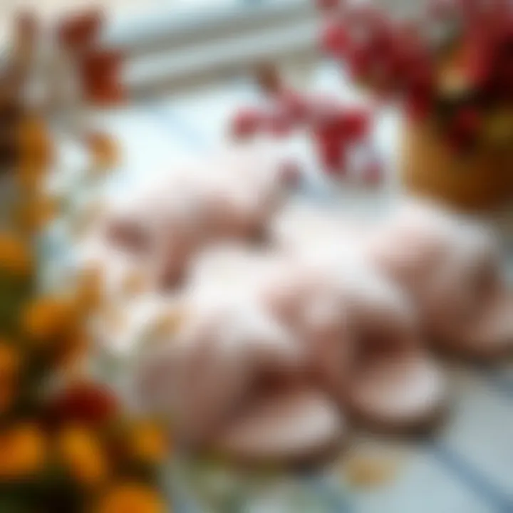 Seasonal Arrangement of Fluffy Slides Fluffy slides arranged in a seasonal fashion setting