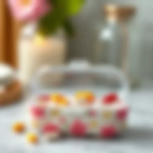 Elegant pill organizer showcasing floral patterns