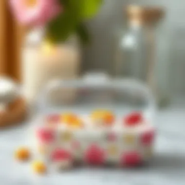 Floral Beauty in Health Management Elegant pill organizer showcasing floral patterns