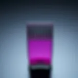 Close-up of a hair follicle stimulator comb displaying its unique bristle design