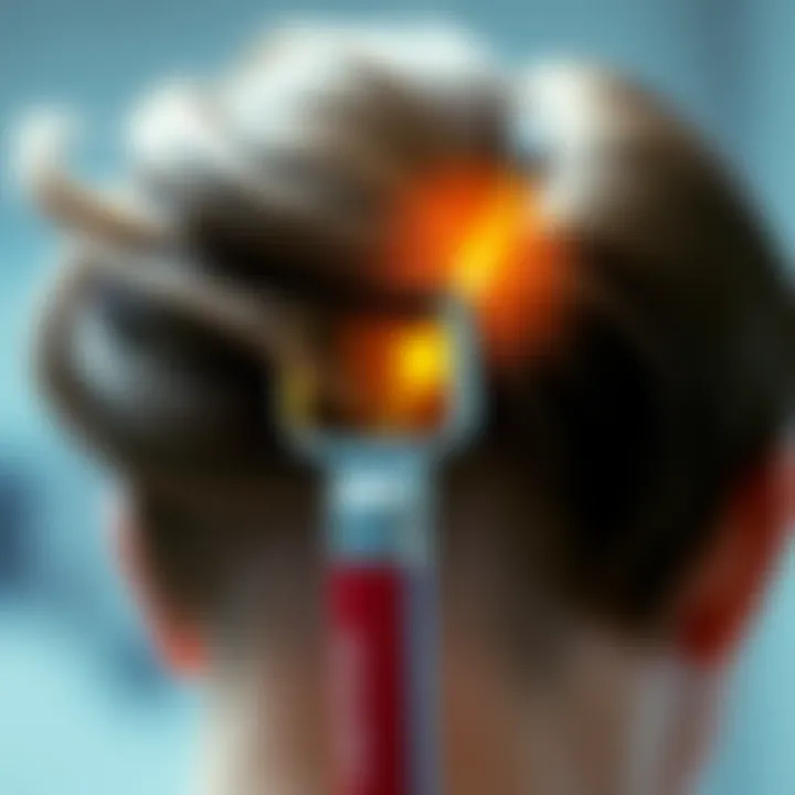 Illustration showing the science behind hair growth technology