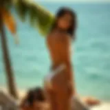 Elegant high leg swimsuit showcasing unique design elements