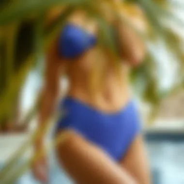 Sustainable fabrics used in high leg swimsuit construction