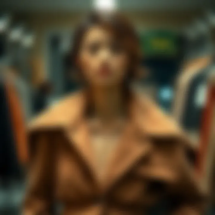 Maintaining Aesthetic Appeal with Lint-Free Fashion A stylish outfit free from lint, emphasizing clothing aesthetics