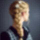 Elegant fishtail braid styled with accessories.