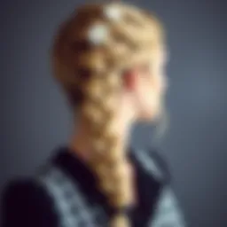 Elegant fishtail braid styled with accessories.