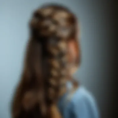 Waterfall Braid on Luxurious Locks Sophisticated waterfall braid cascading down long locks.