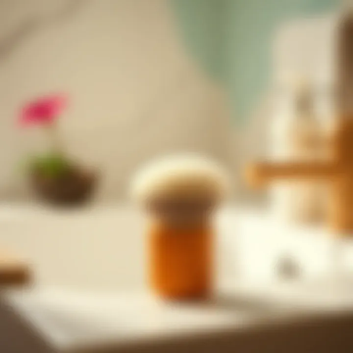 Metene Body Brush in a Relaxing Environment Showcasing the Metene body brush in a serene bathroom setting.