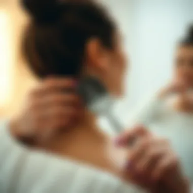 Proper Technique for Effective Body Brushing Illustration of correct body brushing technique.