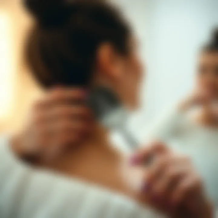 Proper Technique for Effective Body Brushing Illustration of correct body brushing technique.