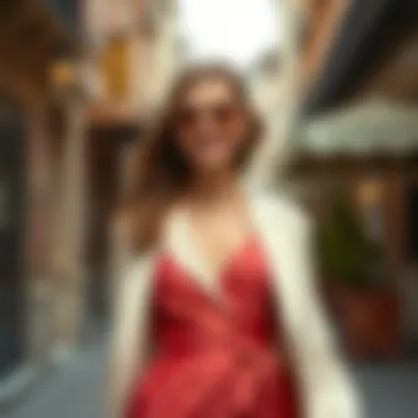 Modern Fabrics in Classic Styling Stylish ensemble featuring modern fabric choices