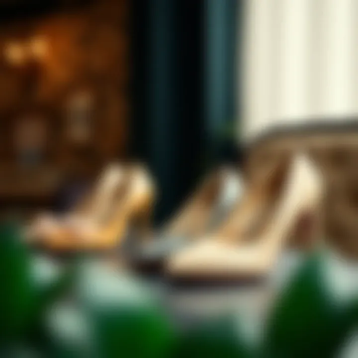 The Elegance of Neutral Pumps Elegant display of neutral pumps against a stylish backdrop