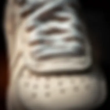 Material Quality in Nike Air Force 1 Canvas A close-up of the materials used in the Nike Air Force 1 Canvas sneaker