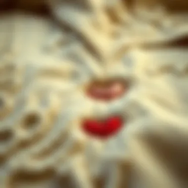 Artistry in Every Thread: Close-Up of a Love Letter Blanket Close-up of intricate designs on a love letter blanket