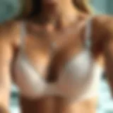 Elegant plunge bra showcasing clear straps