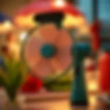 A stylish portable handheld fan with mister