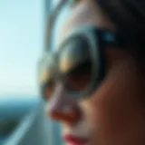 A close-up of punk sunglasses showcasing a unique, edgy design