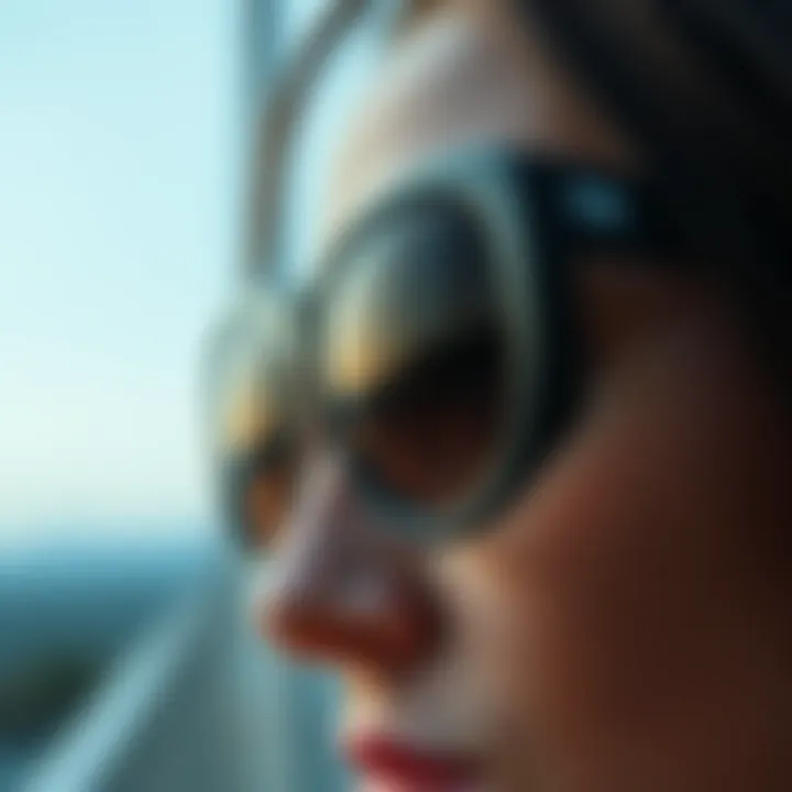 Edgy Design of Punk Sunglasses A close-up of punk sunglasses showcasing a unique, edgy design