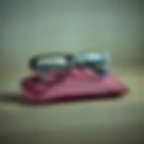 Stylish reading glasses pouch showcasing premium materials