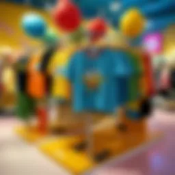 SpongeBob SquarePants themed clothing display