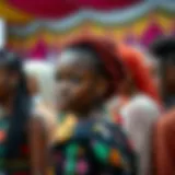 Vibrant display of various short cornrow braided wig styles showcasing cultural diversity