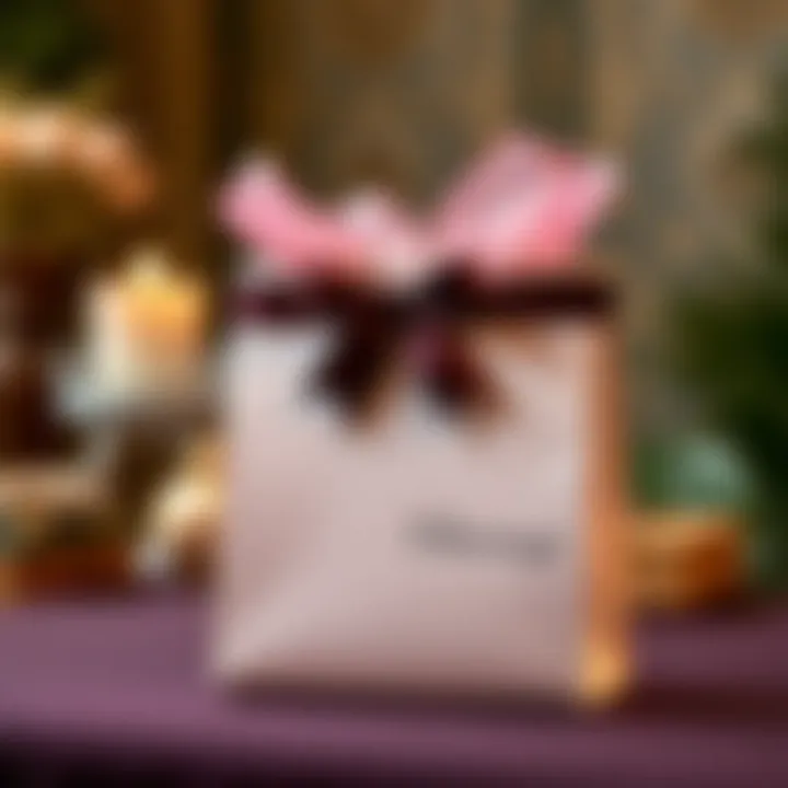 Sophisticated square bottom gift bag design