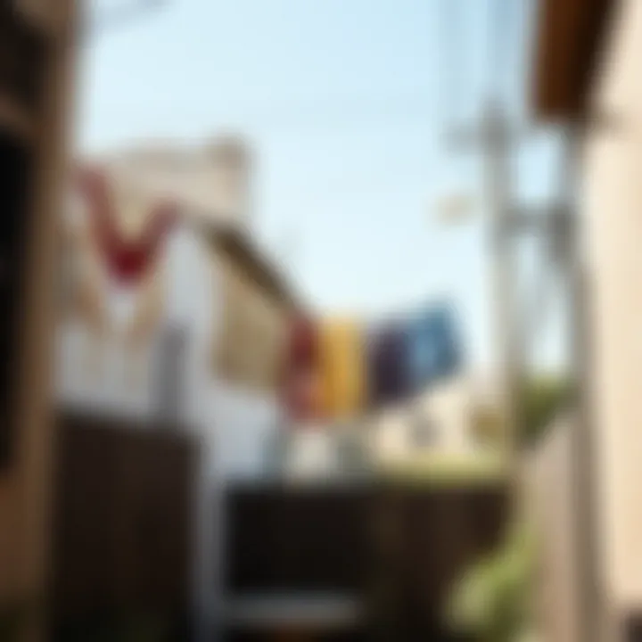 Variety and Style in Clothesline Designs Stylish variations of standalone clotheslines